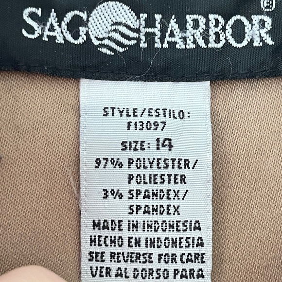 Vintage‎ Sag Harbor Brown Paisley Button Up Shirt Jacket 14 - Picture 5 of 7